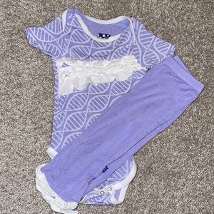 Kickee Pants Onesie and Ruffled Pants